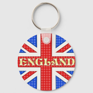 Porte-clés Un drapeau Union Jack texturé avec l'Angleterre éc