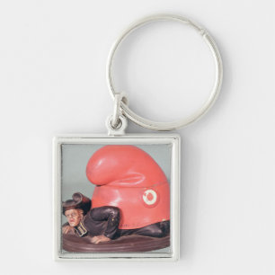 Porte-clés Un encrier encastré ou un pot de tabac