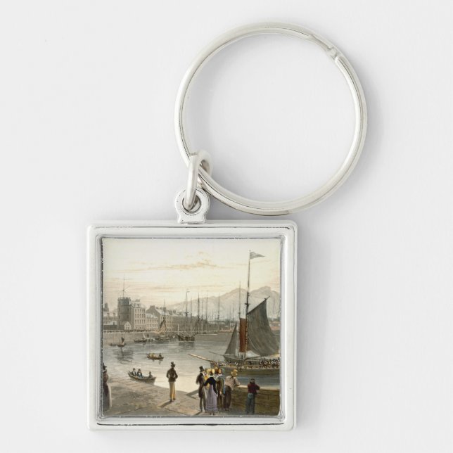 Porte-clés Un ferry arrivant chez Leith, 'd'un voyage autour (Devant)