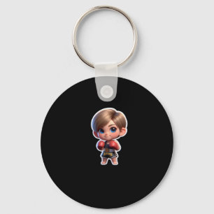 Porte-clés Un Garçon Dans Sticker Sport Boxe Thaïlandais