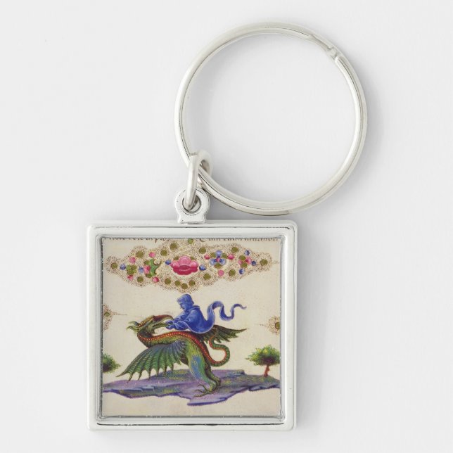 Porte-clés Un génie et un monstre à ailes (Devant)
