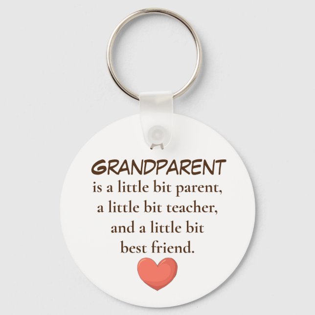 Porte-clés Un Grand-Parent Est porte - clé (Recto)