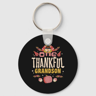 Porte-clés Un Grandson Remercié Tee Automne Thanksgiving Auto