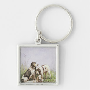 Porte-clés Un groupe de chiens français