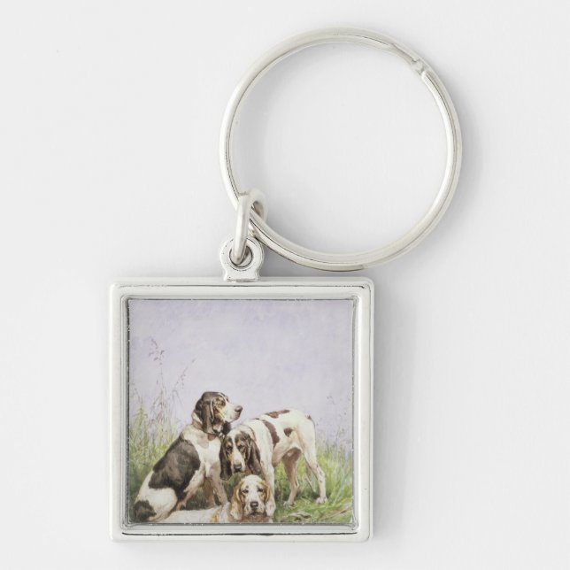 Porte-clés Un groupe de chiens français (Devant)