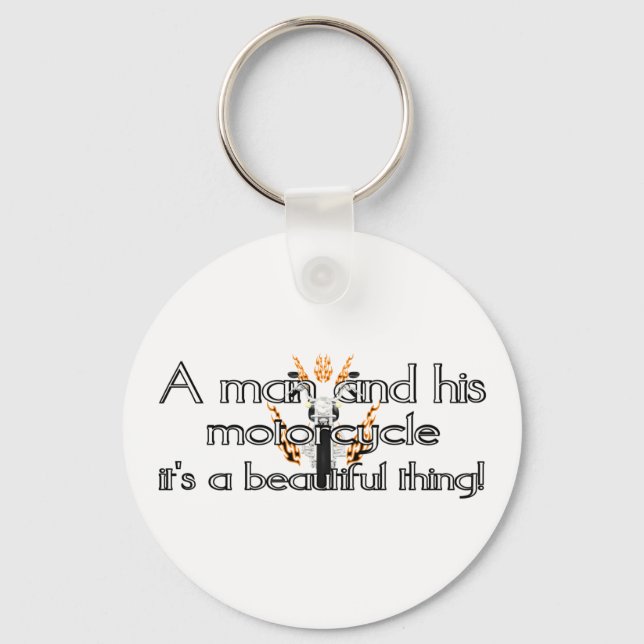 Porte-clés Un homme et sa moto (Recto)
