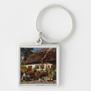 Porte-clés Un jardin de cottage avec des poules par Peder Mon