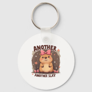 Porte-clés Un Jour De Plus Cute Capybara Lover Rose