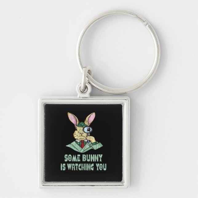 Porte-clés Un lapin de Pâques vous regarde (Devant)