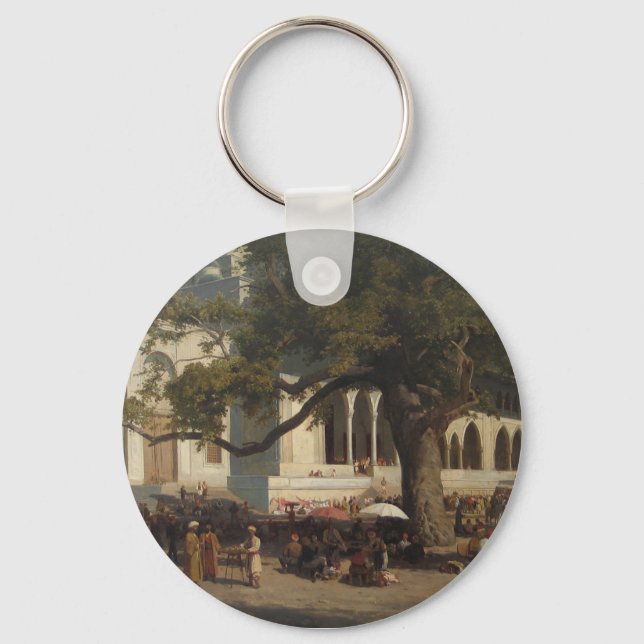 Porte-clés Un marché animé par Karl von Eckenbrecher (Recto)