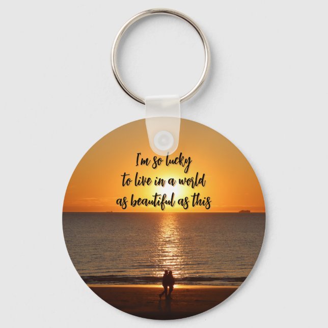 Porte-clés "Un monde aussi beau que celui-ci" (Recto)