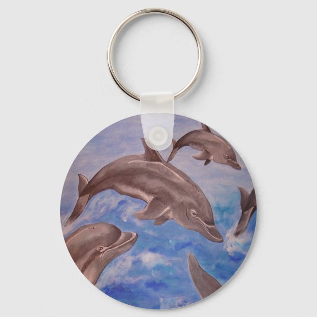 Porte-clés Un morceau de dauphins de saut (Recto)
