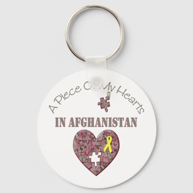 Porte-clés Un morceau de mes coeurs en Afghanistan (Recto)
