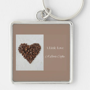 Porte-clés Un Peu D'amour Un Peu De Café, Cadeau Pour Les Amo
