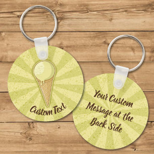 Porte-clés Un Porte - clé de cône de crème glacée à bille