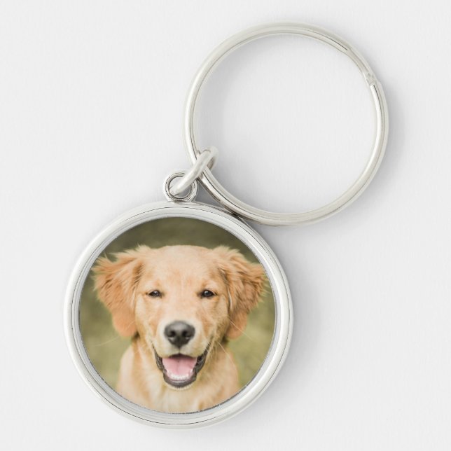 Porte-clés Un portrait d'un chiot de golden retriever (Devant)