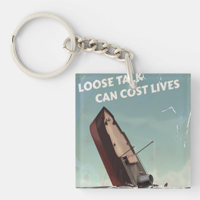 Porte-clés Un propos léger coûte des vies Affiche de la Secon (Devant)