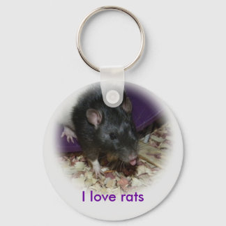 Porte-clés Un rat mignon qui sort sa langue porte - clé