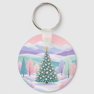 Porte-clés Un rêve hivernal pastel