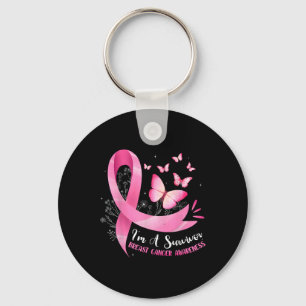 Porte-clés Un Ruban Rose de Sensibilisation au Cancer du Sein