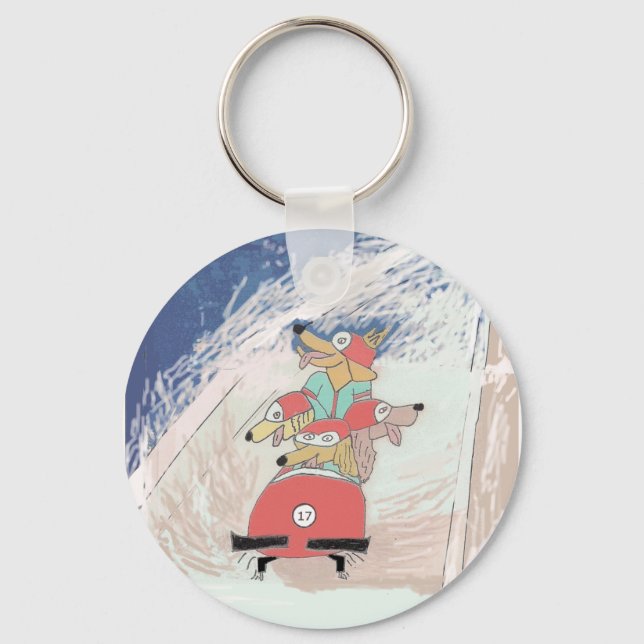 Porte-clés Un traîneau à chiens ! (Recto)