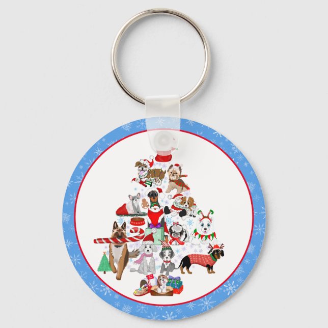 Porte-clés Un très joyeux Noël canin  (Recto)
