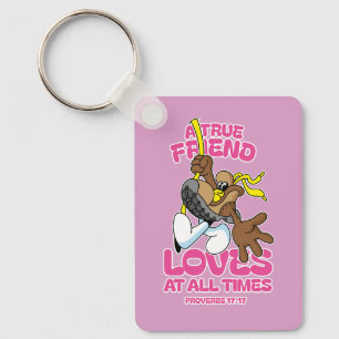 Porte-clés Un véritable ami aime en tout temps