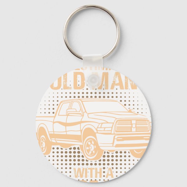 Porte-clés Un vieil homme Dodge Ram (Recto)