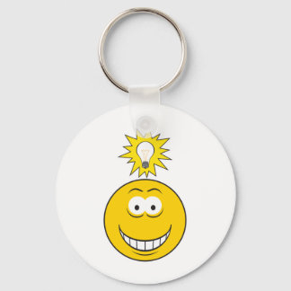 Porte-clés Un visage d'idée brillant