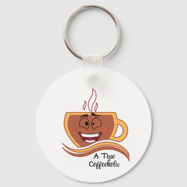 Porte-clés Un Vrai Caféiné Café (Recto)