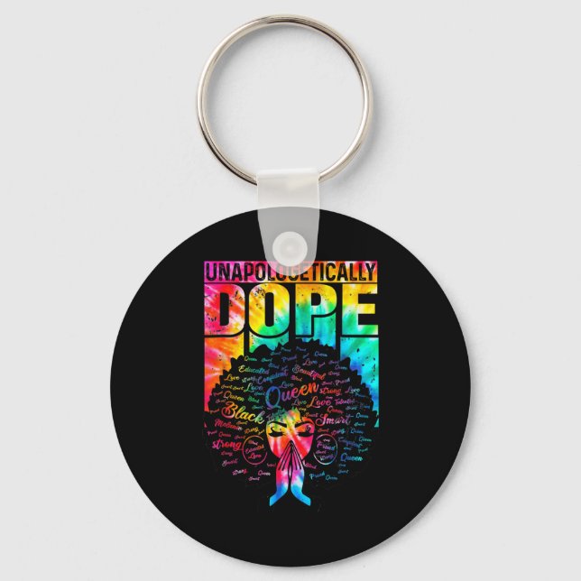 Porte-clés Unalogetically Black Pride Melanin African Tie Dye (Recto)
