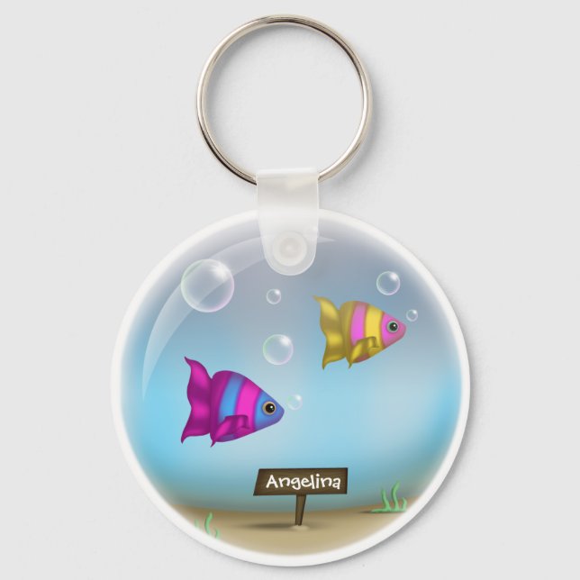 Porte-clés Under the Sea - Fish Bowl Design - Porte - clé (Recto)