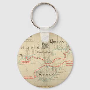 Porte-clés Une authentique carte pirate de 1690 (avec ornemen