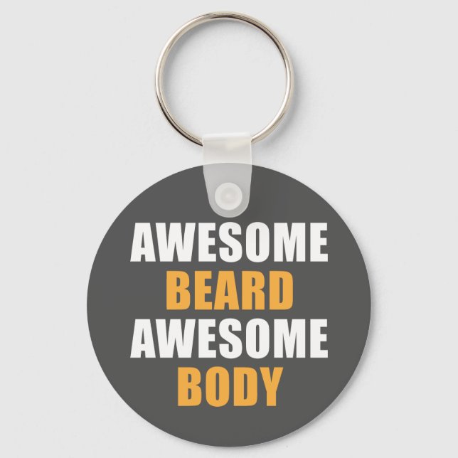 Porte-clés Une barbe géniale Un corps génial (Recto)