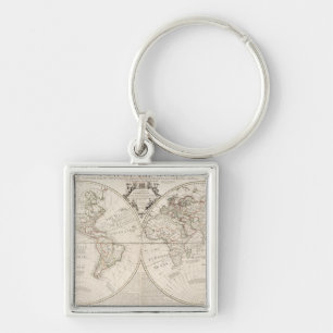 Porte-clés Une carte du monde