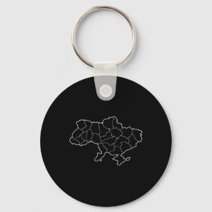 Porte-clés Une carte ukrainienne du pays Ukraine 