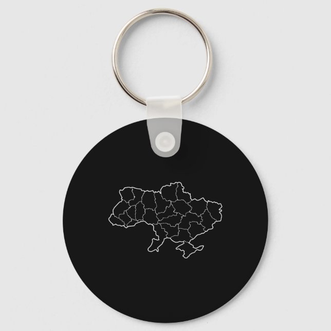 Porte-clés Une carte ukrainienne du pays Ukraine  (Recto)