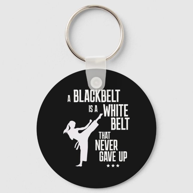 Porte-clés Une Ceinture Noire Est Une Ceinture Blanche Qui N' (Recto)