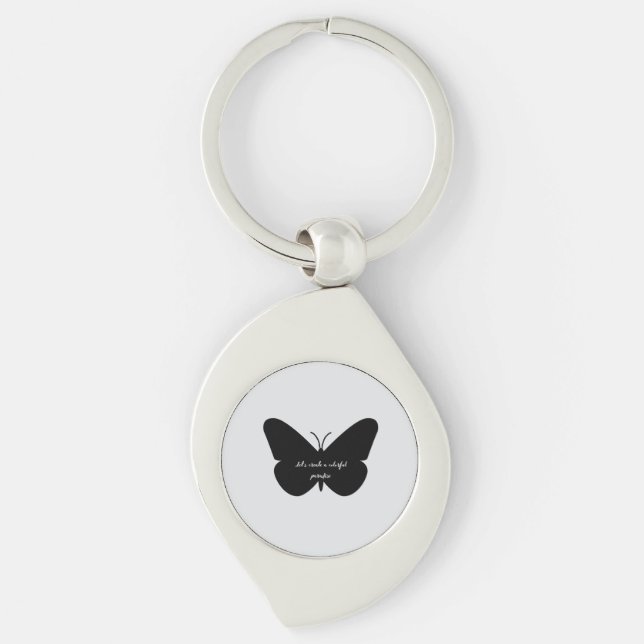 Porte-clés Une citation simple dans un simple papillon (Devant)
