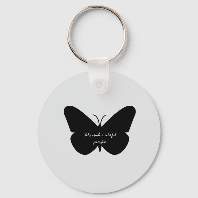Porte-clés Une citation simple dans un simple papillon (Recto)