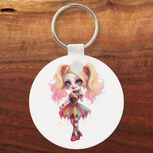 Porte-clés Une collection de designs Halloween de fille migno