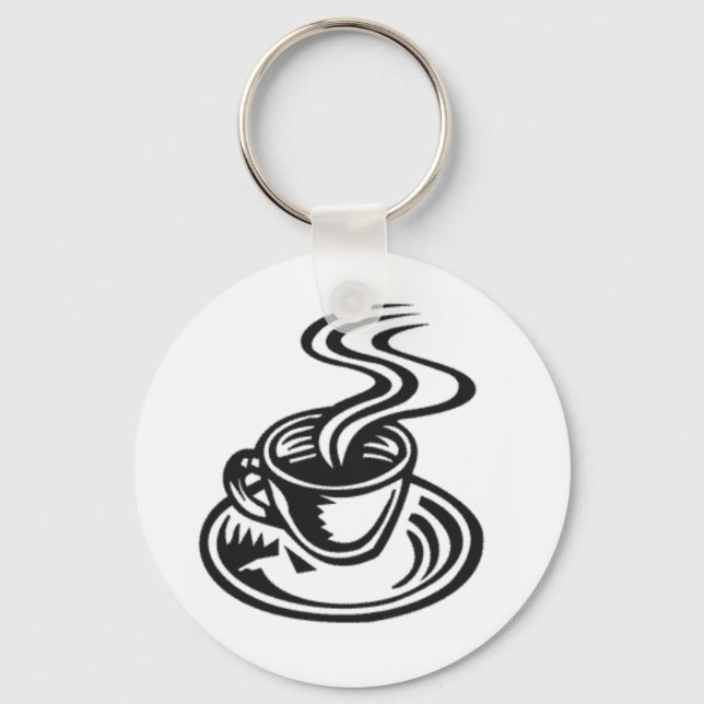 Porte-clés Une Coupe De Café Est La Clé (Recto)