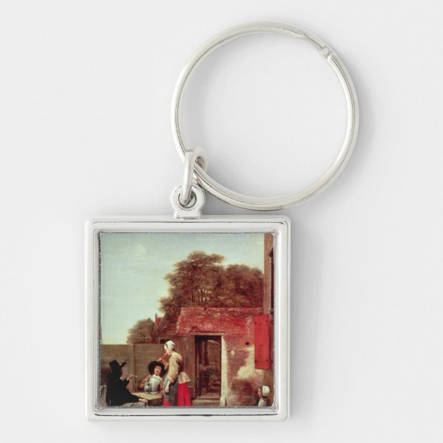 Porte-clés Une cour néerlandaise, c.1658-60 (Devant)