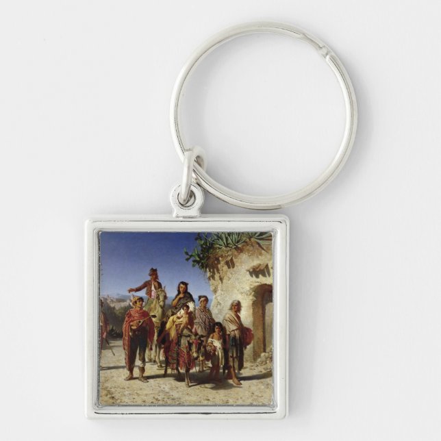 Porte-clés Une famille gitane sur la route, c.1861 (Devant)