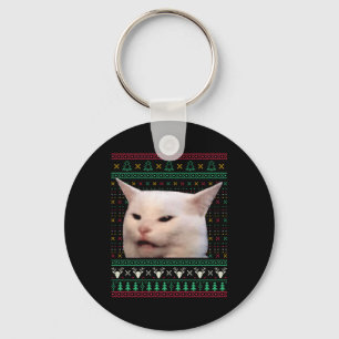 Porte-clés Une Femme Qui Crie À Un Chat Douleur Vilaine X-mas