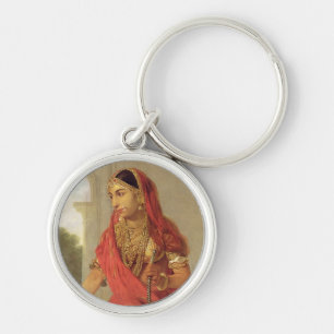 Porte-clés Une fille de danse indienne avec un narguilé, 177