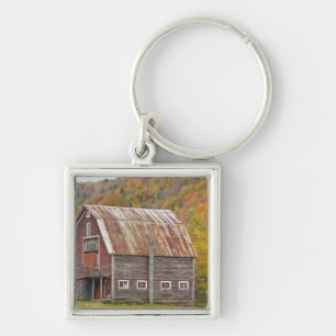 Porte-clés Une grange dans les montagnes vertes du Vermont. H