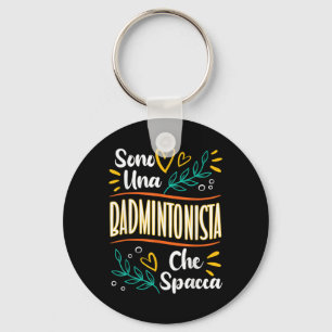 Porte-clés Une joueuse de badminton qui éclate Cadeau de badm