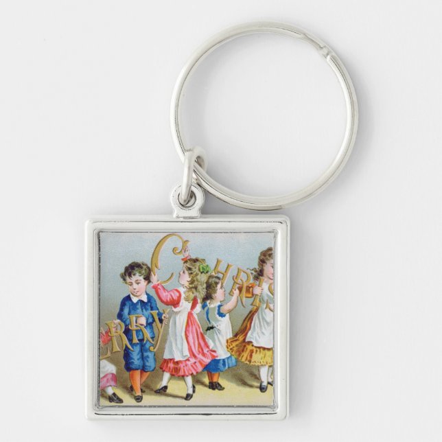 Porte-clés Une joyeuse carte postale victorienne de (Devant)