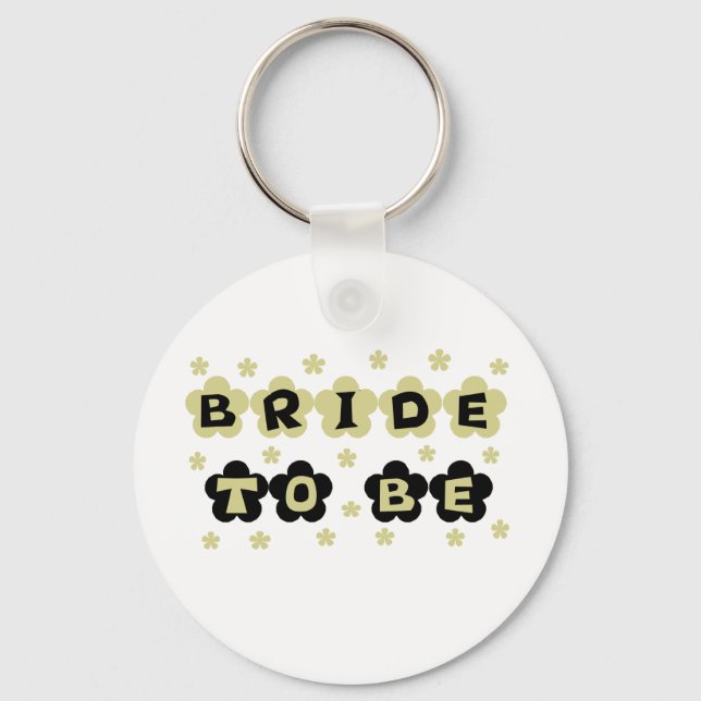 Porte-clés Une mariée de fleurs vertes et noires (Recto)